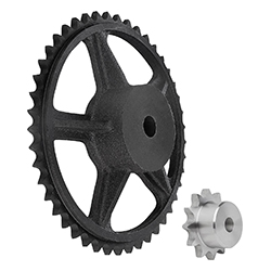 Sprocket single, pre-drilled, ISO=12B-1 (22252)