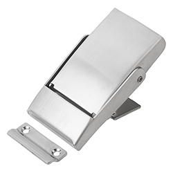 Latch with release, fastening holes covered, form B, stainless steel (05547)