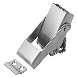 Latch with release, fastening holes covered, form A, stainless steel (05547)