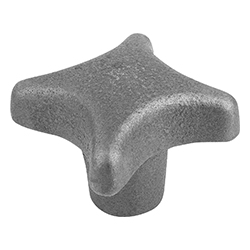 Palm grip DIN 6335, form C, grey cast iron tumbled, inch (06160)