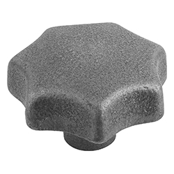 Star grip, form C, grey cast iron, inch (06200)