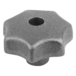 Star grip, form D, grey cast iron, inch (06200)