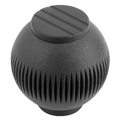 Spherical knob with internal thread, thermoplastic, inch (06245)