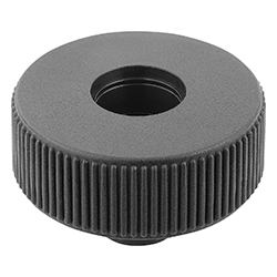 Knurled knob, form E, thermoplastic, inch (06266)