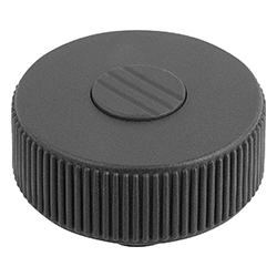 Knurled knob, form K, thermoplastic, inch (06266)