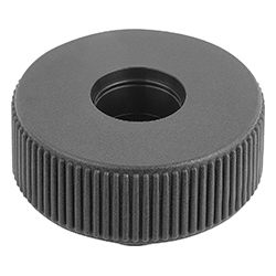 Knurled knob, form D, thermoplastic, inch (06267)