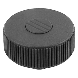 Knurled knob, form K, thermoplastic, inch (06267)