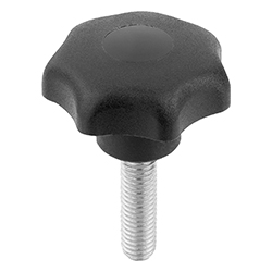 Star grip similar to DIN 6336, form L, thermoplastic, inch (06212)