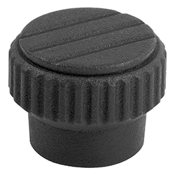 Knurled knob with internal thread, metal detectable, polyamide (06094)