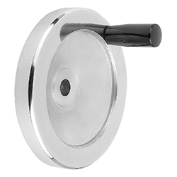 Disc handwheel reamed hole, aluminium, fixed grip, inch (06275)