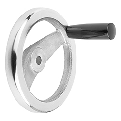 2-spoke handwheel, reamed hole, aluminium, fixed grip, inch (06277)