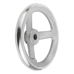 Handwheel DIN 950, reamed hole, grey cast iron, without grip, inch (06271)