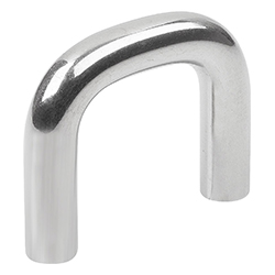 Pull handle round, stainless steel (06922)