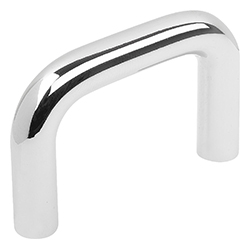 Pull handle round, free-cutting steel high-gloss chromed (06930)