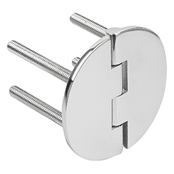 Hinge, form B round, stainless steel (27876)