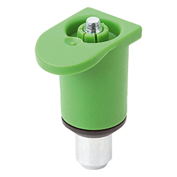 Hinge pins, polyamide green, sprung (27884)