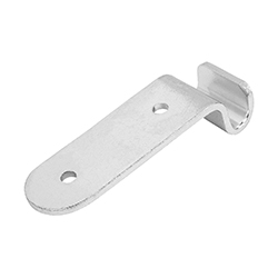 Catch plate for latch, with bracket, form C, steel or stainless steel (05536)