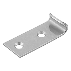 Catch plate for latch form A straight, stainless steel (05530)