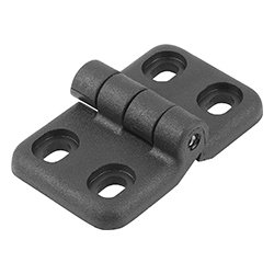 Hinge with oblong holes, thermoplastic (27854)