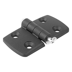 Hinge form D with locking pin/folding latch, thermoplastic (27851)