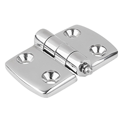 Hinge form C with bolt/head and cotter pin, stainless steel (27875)