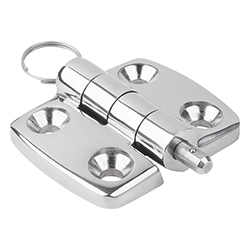 Hinge form A with locking pin, stainless steel (27875)