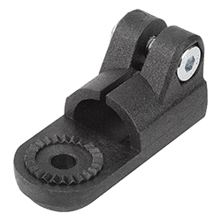 Tube clamp joint block with external toothing for round tubes, thermoplastic (29026)