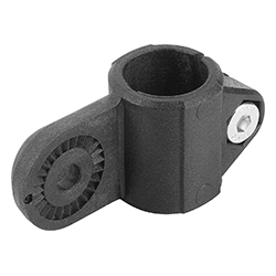 Tube clamp joint block with internal toothing for round tubes, thermoplastic (29028)