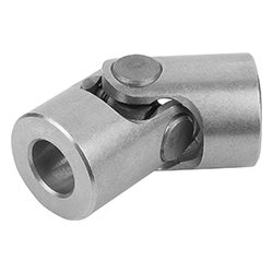 Cardan joint single with needle bearing DIN 808, reamed hole, steel (23406)