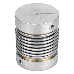 Metal bellows coupling with radial clamping hub, aluminium (23000)