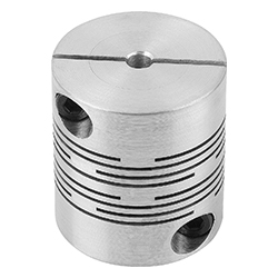 Beam coupling with radial clamping hub, aluminium (23010)