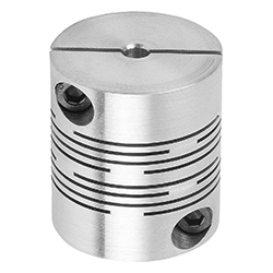 Beam coupling with detachable clamp hubs, aluminium (23012)