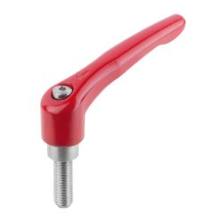 Clamping levers, die-cast zinc with external thread, threaded insert stainless steel (06461)