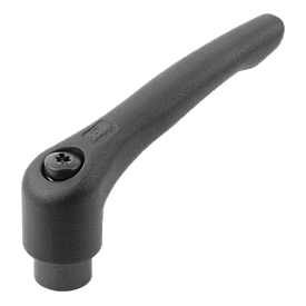 Clamping levers, steel with internal thread, satin finish (06442)