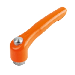 Clamping levers, die-cast zinc with internal thread and protective cap, threaded insert stainless steel (06451)