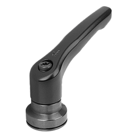 Clamping levers, zinc with internal thread and clamping force intensifier, satin finish (06450-10)