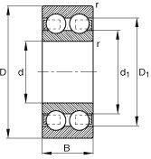 Deep groove ball bearings / double row / FAG