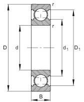 Deep groove ball bearings / single row / open / FAG