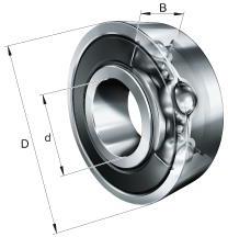 Deep groove ball bearings / single row / 2RS / stainless / FAG