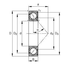 Angular contact ball bearings / single row / sealed / FAG
