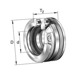 Axial deep groove ball bearings / single direction / 543 / similar to DIN 711, ISO 104 / FAG
