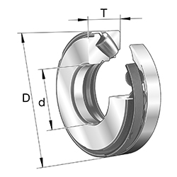 Axial Spherical Roller Bearing 292..-E1-MB, with Flanging Ring