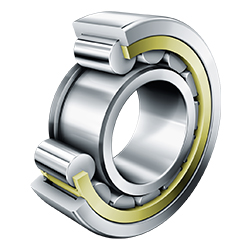 Cylindrical Roller Bearing NJ..-E-M1, with Cage, Single Row, Semi-Locating Bearing, 2 Ribs on Outer Ring, 1 Rib on Inner Ring, Type NJ