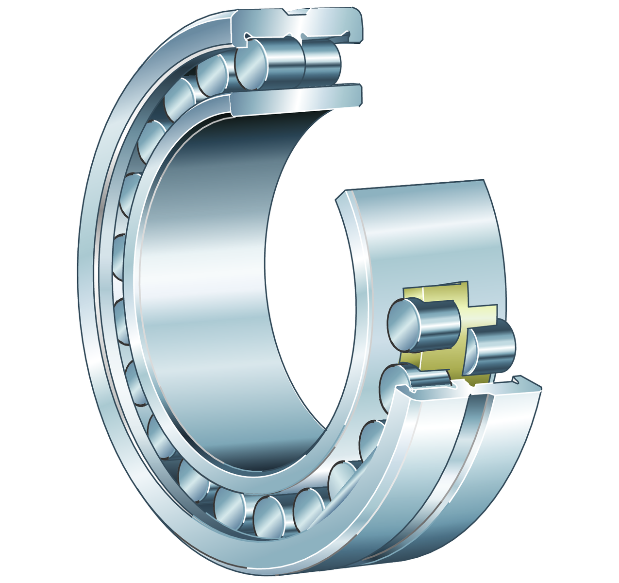 Cylindrical Roller Bearing NNU49..-S, Non-Locating Bearing, Double Row, Separable, with Cage