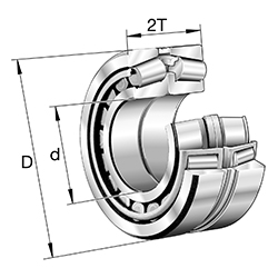 Tapered Roller Bearing Set 329..-XL-DF, X-Arrangement