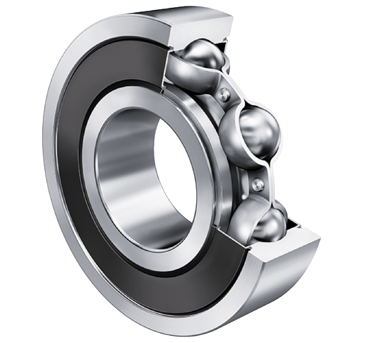 Deep Groove Ball Bearing F618..-2RSR, Single Row, Flanged, Double Sealed, Steel Sheet Metal Cage