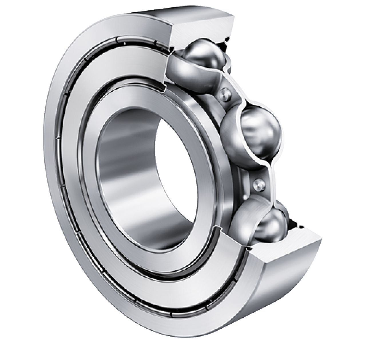 Deep Groove Ball Bearing F618..-2Z, Single Row, Flanged, Double Shielded, Steel Sheet Metal Cage