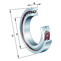 High-Speed Spindle Bearing HC70..-C, Adjusted, in Pairs or Sets, Contact Angle 15°, Restricted Tolerances