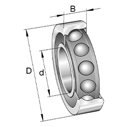 Spindle Bearing HCS719..-C, Adjusted, in Pairs or Sets, Contact Angle 15°, Lip Seals on Both Sides, Restricted Tolerances