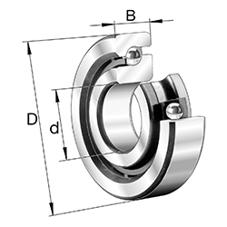 Axial Angular Contact Ball Bearing BSB..-SU, Single Direction, No Screw Mounting